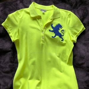 NWOT Express polo neon yellow